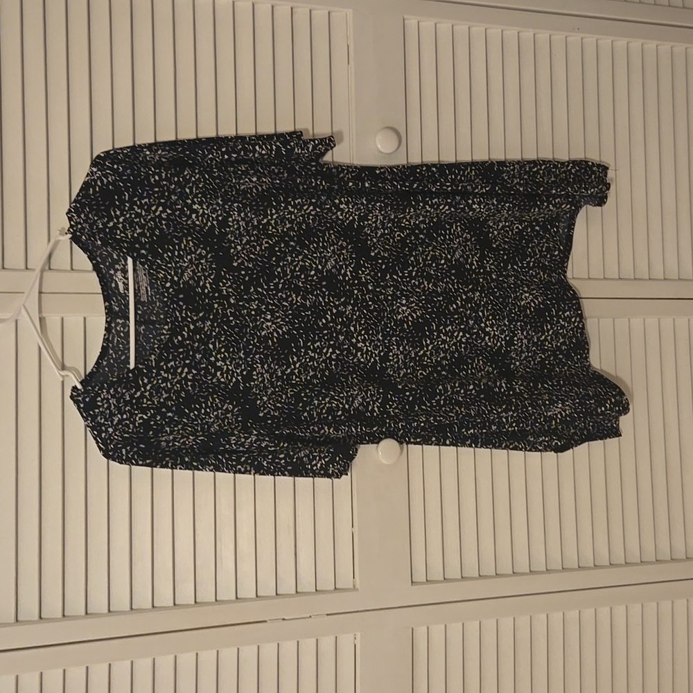 Black Speckled Print Tee